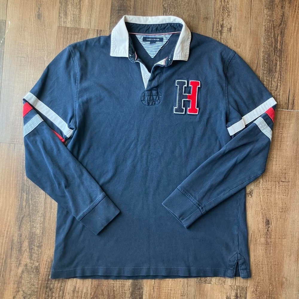 tommy hilfiger rugby sweater size L